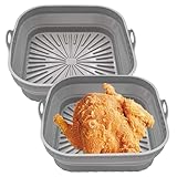 Silikonform für Heißluftfritteuse, 2 Stück Air Fryer Silikon Pot...