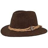 Breiter Original Herren Trachtenhut, Filzhut, Wanderhut Tiroler-Art, 100% Wolle,...