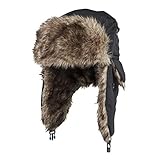 MEOKEY Unisex Winter Warme Fliegermütze mit Kunstpelz Ohrenklappen, wasserdichte...