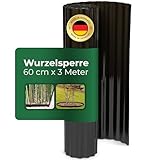 Novatool Wurzelsperre I 3,5 x 0,60 m I Schwarz I individuell formbar I Wurzelschutzbahn...