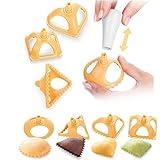 Ravioli Ausstecher mit Griff | 4 Stück Ravioli-Stempel, Ravioli-Former für Teigtaschen...