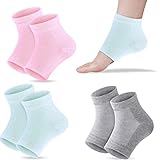 3 Paar Feuchtigkeitsspendende Socken,Gel Fersen Socken, Weiche Lüften Gel Ferse...