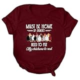 Frauen Casual Letter Printing Kurzarm Rundhalsausschnitt Lose T-Shirt Bluse Tops Ohrringe...