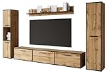 MINIO - Wohnwand Wohnzimmer 4-teilig Toga, Wohnzimmer Möbel Set, 1x TV...