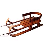 Holzschlitten, Klappschlitten aus Holz, Kinder-Schneeschlitten aus Holz, Wintersport, für...