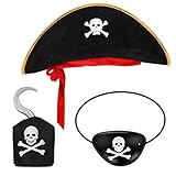 taonganui Piratenkostüm Kinder Piratenhut Pirat Maske Piraten Kostüm 3-teilig...