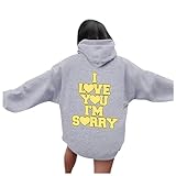 Hoodie Damen - lässiger Kapuzenpullover Teenager extra Oversized niedlicher Hoody...