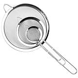 Relota 3 Stück Sieb Set 19/25/36.5 cm, Küchensieb Edelstahl mit Verstärktem Griff,...