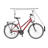 Relaxdays Fahrradlift, bis 20 kg, Deckenlift mit Seilzug, für Garage & Keller, Fahrrad...
