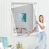 jarolift Fliegengitter für Fenster SlimLine Insektenschutz ohne Bohren, mit Alurahmen...
