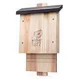 wildtier herz NABU Fledermauskasten aus FSC® Massiv-Holz - Wetterfestes Sommer...
