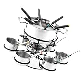 Rotierendes Käsefondue, Fondue-Topf mit 6 Gabeln, 6 Schalen, multifunktionales...