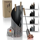 Heimfleiss® Kaminbesteck Modern Grau | Ofenbesteck Kaminbesteck Set | Hochwertiges...