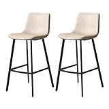 EMISOO Industrial Barhocker 2er Set, Küche Thekeninseln Metallbeine Barhocker Hohe Hocker...