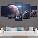 AiWLPTian Leinwand Wandkunst Wohnkultur 5 Stück Star Wars Moderne HD-Druck Malerei...