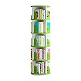 CLLBANT 4-lagiges drehbares Bücherregal, rundes Bücherregal aus hochdichtem Brett,...