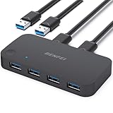 USB 3.0 Switch, USB Switcher 2 Computer Share 4 USB für PC Maus Tastatur...