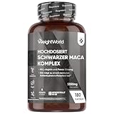 Maca Kapseln - 5550mg pro Kapsel - 6 Monate Vorrat - Schwarzer & Gelber Maca...