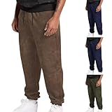 Herren-Jogginghose, lockere Passform, offener Saum, lockere Passform, lockere Passform,...