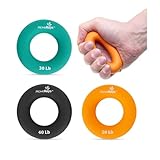 MoveRays Handgriffstärker und Trainer - Unterarm Finger Handgrifftrainer, Silikonringe...