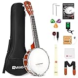 4 Saiten Banjo, Banjolele 23 Zoll Tragbares Reise Konzertbanjo für Anfänger Adults by...