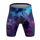 Radlerhose Herren mit Sitzpolster 4D, Radhose Herren Fahrradhose Atmungsaktiv Elastische...