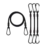 Spannseile mit Karabinerhaken, 4er Pack, 100 cm lang, strapazierfähiges...