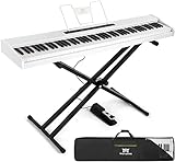 MUSTAR E Piano Digital Piano 88 Tasten, Keyboard mit halbgewichteten Tasten & Bluetooth,...