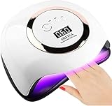 AMAYGA 168W LED UV Lampe Nageltrockner für Gel Nagellack,Auto-Sensor Aushärtelampe mit 4...