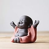 Keramik-Figur, Kleiner süßer Buddha, Mönch-Figur, kreatives Babypasteln, Ornamente...