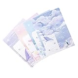ROMISBABA 4Sätze Teiliges Briefpapier Set im Einfachen Stil Beidseitig Beschreibbares...