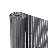 Ribelli® PVC Sichtschutzmatte Sichtschutzzaun Sichtschutz Zaun Balkon Windschutz (90 x...