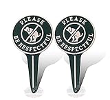 Schild mit Aufschrift 'No Peeing/Pooping Be Respectful Dog', Aufschrift 'No Peeing/Pooping...