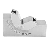 Micro 3 * 1 * 1,4 Zoll hochpräzise Winkelmessblock Winkel V-Block 0-60 ° mit Schlüssel...