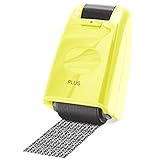 PLUS Japan, Datenschutz Rollstempel Camouflage in Gelb, Textschwärzer, Identitätsschutz,...