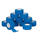 12 Rollen Fingerpflaster Selbsthaftende Bandage 2,5cm x 4,5m Selbstklebender...