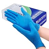 K-MART Gloveman Blaue Einweghandschuhe aus Nitril (Box mit 100 Stück) (Klein)