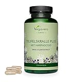 TEUFELSKRALLE Kapseln Vegavero ® | 1100 mg | Mit Weidenrinde & Ingwer | 2% Harpagoside...