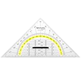 Westcott E-10134 00 Geometriedreieck Kunststoff mit abnehmbarem Griff, 22 cm,...