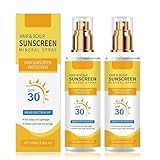 Sonnenschutzspray für Haar und Kopfhaut LSF 30, nicht fettendes UV-Haarschutzspray,...