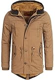 Indicode Herren Barge Winterjacke m. Kapuze & Teddyfutter | Winterparka...