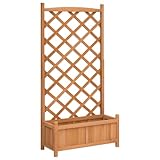 vidaXL Pflanzkübel, Pflanzgefäß mit Spalier als Rankhilfe, Blumenkübel mit viel Platz,...