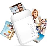 Liene 2x3'' Mini Fotodrucker Smartphone, Mini Tragbarer Sofortbilddrucker mit 5 Zink...