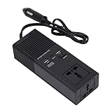 200-W-Auto-Wechselrichter, LED-Anzeige, Typ C, Dual-USB-Anschluss, Dual-AC-Steckdose,...