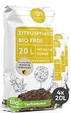 Bio Zitruserde 80 L (4x20L) mit Dünger - Mediterrane Pflanzenerde - 100% natürliche...