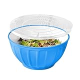 Große Salatschüssel | Runde, Leichte Servierschüssel, Runde Plastikschüssel Mit...