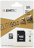 EMTEC Gold+ microSDHC 16GB Bis zu 21MB/s Class10 Speicherkarte