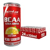 Activlab BCAA Xtra Drink - 330 ml Dose verzehrfertig; Set mit 24 x 330 ml Dosen 5000 mg...