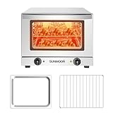 SUNMOON ESM-023 Backofen Mit Umluft,Mini Backofen(23L) German Version,Doppelte Glastür...