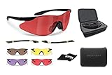 BERTONI Schießbrille mit 4 Wechselgläser mit Tragetasche und Zusätzliches Bügel -...